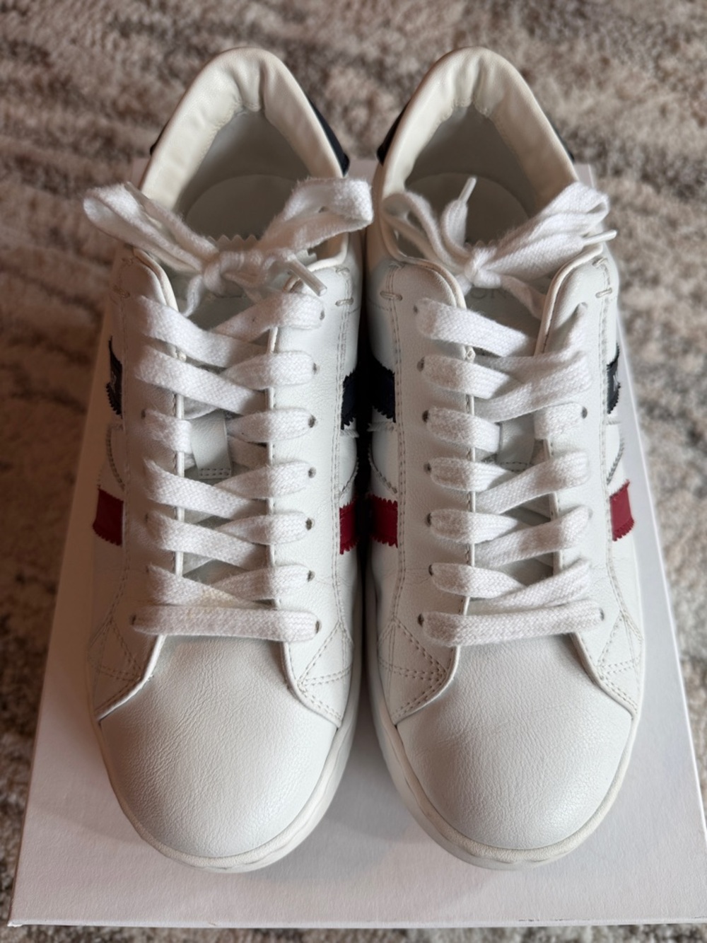 Moncler Monaco M Low Top White Women Sneakers. Size 37.